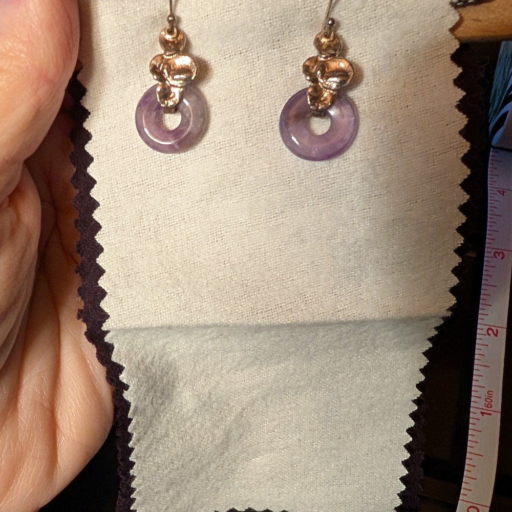 Elegant Silver and Amethyst Dangle Earrings